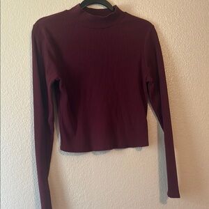 Arizona Jean Company Red Fitted Crop Blouse